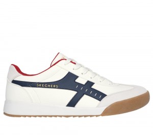 Men Skechers Zinger - Manzanilla Totale Lace Up White / Navy USA | 5391-ACRUX