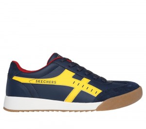 Men Skechers Zinger - Manzanilla Totale Sneakers Navy / Yellow USA | 5792-XYRBA
