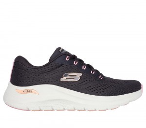 Women Skechers Arch Fit 2.0 - Big League Lace Up Shoes Pewter Grey USA | 3860-OBAFT