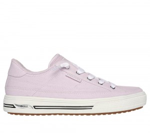 Women Skechers Arch Fit Arcade - Arcata Canvas Shoes Lilac Purple USA | 9536-GLFQI