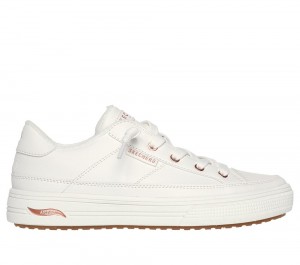 Women Skechers Arch Fit Arcade - On My Way Slip On Shoes White USA | 0897-FPEIK