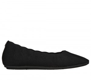 Women Skechers Arch Fit Cleo Slip On Shoes Black USA | 0397-QENOI