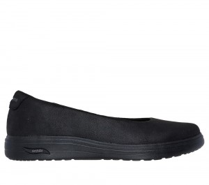 Women Skechers Arch Fit Inspire - Windmore Flat Shoes Black USA | 2834-RMEDN