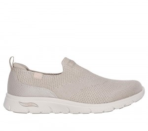 Women Skechers Arch Fit Refine 2.0 - Cascade Sneakers Taupe Brown USA | 7419-PGYMS