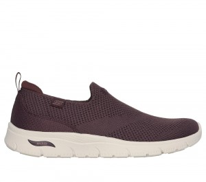 Women Skechers Arch Fit Refine 2.0 - Cascade Sneakers Plum Purple USA | 9201-UFDGY