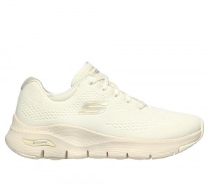 Women Skechers Arch Fit - Big Appeal Lace Up Shoes Off White USA | 4876-GRPJI