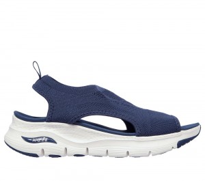 Women Skechers Arch Fit - City Catch Sandals Navy USA | 8120-UPRFW
