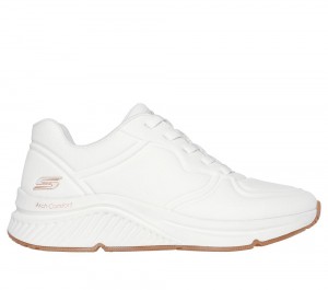 Women Skechers BOBS Arch Comfort B Sweet - A Bind Lace Up Shoes White USA | 1350-BADZW