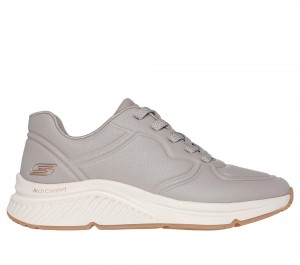 Women Skechers BOBS Arch Comfort B Sweet - A Bind Lace Up Shoes Taupe Brown USA | 8597-MOZTU