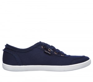 Women Skechers BOBS B Cute Canvas Shoes Navy USA | 3810-WVMTF