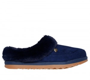 Women Skechers BOBS Cozy Chill Slip On Shoes Navy USA | 4290-AUZFT