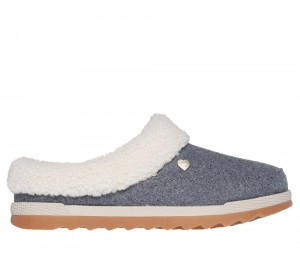Women Skechers BOBS Cozy Chill - Light Downtime Slip On Shoes Grey USA | 8496-SRFWI