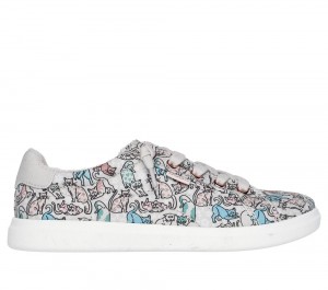 Women Skechers BOBS D'Vine - Pattern Play Canvas Shoes Natural / Multicolor USA | 7496-LHAFU