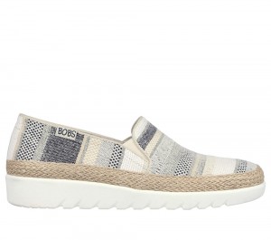 Women Skechers BOBS Flexpadrille HI - Serene Heights Slip On Shoes Navy / Multicolor USA | 4018-VRFAC
