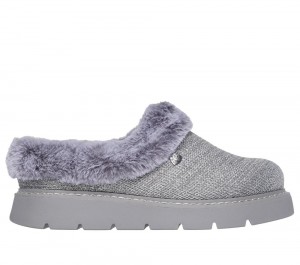 Women Skechers BOBS Keepsakes Lite - Bejeweled One Slip On Shoes Grey USA | 1548-PXELW
