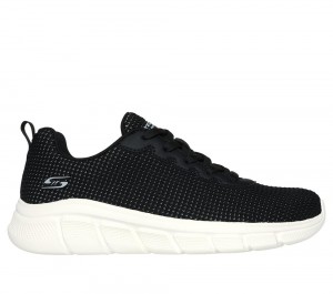 Women Skechers BOBS Sport B Flex - Visionary Essence Sneakers Black USA | 7085-DWNTI