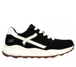 Women Skechers BOBS Sport Gosan - Thrilling Throwback Sneakers Black USA | 5209-NOJMX