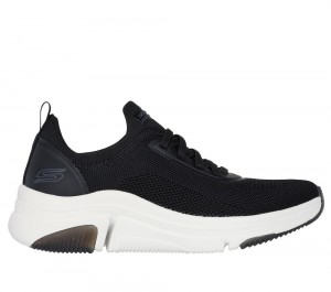 Women Skechers BOBS Sport Sparrow Flex - Instant Clout Sneakers Black USA | 8379-HCDJS