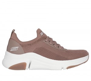 Women Skechers BOBS Sport Sparrow Flex - Instant Clout Slip On Shoes Clay Coral USA | 4790-IGRQW
