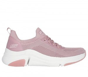 Women Skechers BOBS Sport Sparrow Flex - Instant Clout Slip On Shoes Blush Pink USA | 3845-LHXZP