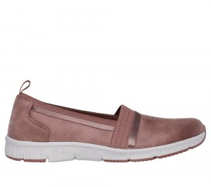 Women Skechers Be-Cool - Classy Step Slip On Shoes Mauve Purple USA | 9076-LDZCJ