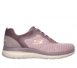 Women Skechers Bountiful - Quick Path Lace Up Shoes Lavender Purple USA | 0976-CSUGO