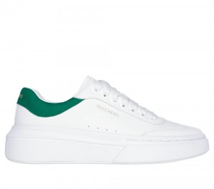 Women Skechers Cordova Classic Sneakers White / Green USA | 2359-WFYPJ