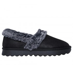Women Skechers Cozy Up Slip On Shoes Black USA | 3245-TQPKL