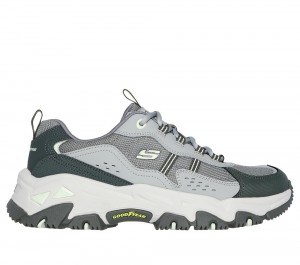 Women Skechers D'Lites Hiker Lace Up Shoes Green / Multicolor USA | 2497-RGAFE