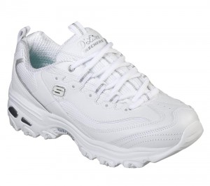 Women Skechers D'Lites - Endless Dream Sneakers White / Silver USA | 7369-TIPQG