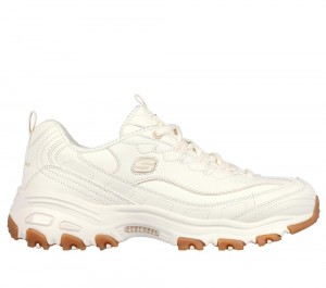 Women Skechers D'Lites - Good Neutral Sneakers Off White USA | 3286-PRTLY