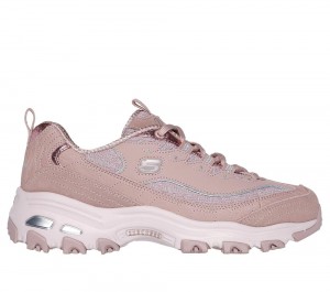 Women Skechers D'Lites - Reflections Sneakers Mauve / Multicolor USA | 8562-XWJNY