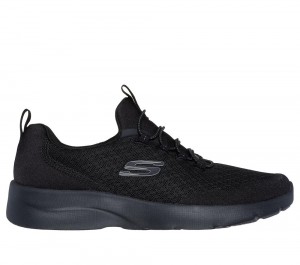 Women Skechers Dynamight 2.0 - Real Smooth Slip On Shoes Black USA | 0652-GONEC