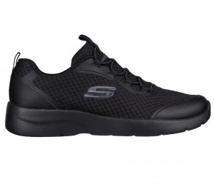 Women Skechers Dynamight 2.0 - Social Orbit Slip On Shoes Black USA | 5132-FUGWA