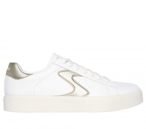 Women Skechers Eden LX - Beaming Glory Sneakers White / Gold USA | 9123-JMNQR