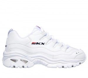 Women Skechers Energy - Timeless Vision Lace Up Shoes White USA | 6810-PJWMI