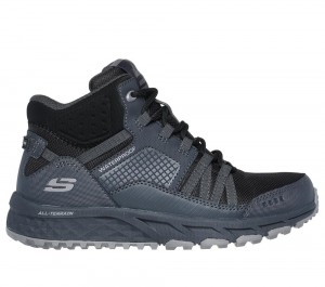 Women Skechers Escape Plan - Outward Voyage Boots Charcoal / Black USA | 5867-CYQFH