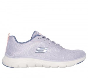 Women Skechers Flex Appeal 5.0 - Cruising Thru Lace Up Shoes Lavender / Multicolor USA | 9734-COEAZ