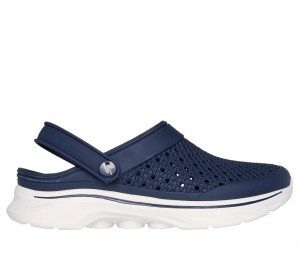 Women Skechers Foamies: GO WALK 7 - Joyous Sandals Navy / White USA | 7328-PBDUL