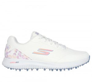 Women Skechers GO GOLF Max 3 Lace Up Shoes White / Multicolor USA | 6721-XOYES