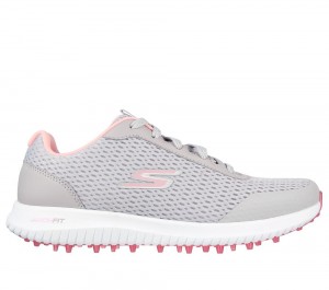 Women Skechers GO GOLF Max Fairway 3 Sneakers Grey / Pink USA | 6931-HAMVL