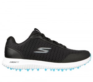 Women Skechers GO GOLF Max Fairway 3 Sneakers Black / Turquoise USA | 1287-NUKVD