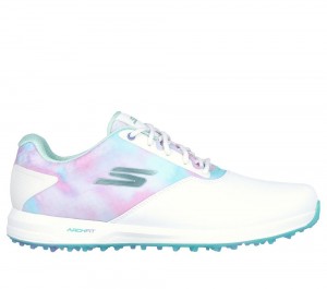 Women Skechers GO GOLF PRO GF Lace Up Shoes White / Multicolor USA | 3519-ZQBST