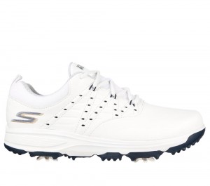 Women Skechers GO GOLF Pro V.2 Sneakers White / Navy USA | 7295-NUYHV