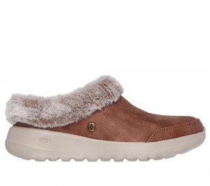Women Skechers GO Lounge: On-the-GO Joy - Gratify Slip On Shoes Chestnut Brown USA | 2041-OQJWX