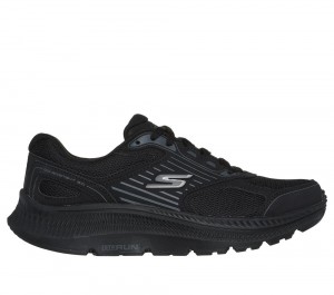 Women Skechers GO RUN Consistent 2.0 - Advantage Lace Up Shoes Black USA | 5241-XRWEY