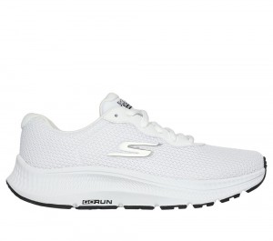 Women Skechers GO RUN Consistent 2.0 - Engaged Lace Up Shoes White / Black USA | 7985-GZMWT