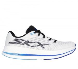 Women Skechers GO RUN RAZOR 5 Sneakers White / Blue USA | 9827-FLEQT
