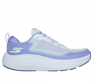 Women Skechers GO RUN Supersonic Max Lace Up Shoes Lavender / Aqua USA | 6193-GXEKC