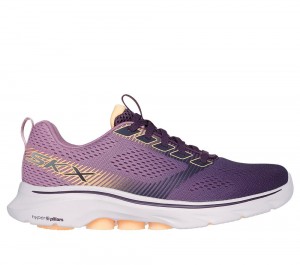 Women Skechers GO WALK 7 - Hailey Slip On Shoes Plum Purple USA | 0839-RCDUL